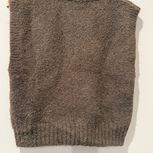 Madewell Fuzzy Brown Knit Top - Picture 3 of 4